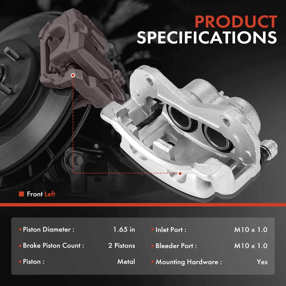 Pinza de freno de disco delantera izquierda izquierda derecha Hyundai Santa Fe 2001-2006 XG350 2002-2003 Foto 2 de 4