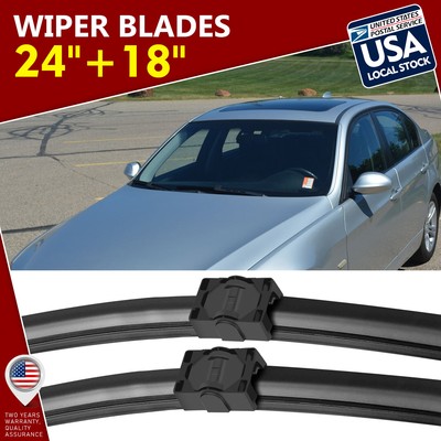 Super Clean Windshield Wiper Blades 24''&18'' Set For 2007-2009 335i Convertible