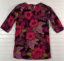 Gap Kids Kensington Floral Corduroy Dress Floral Girls Size Large 10 Pink Purple