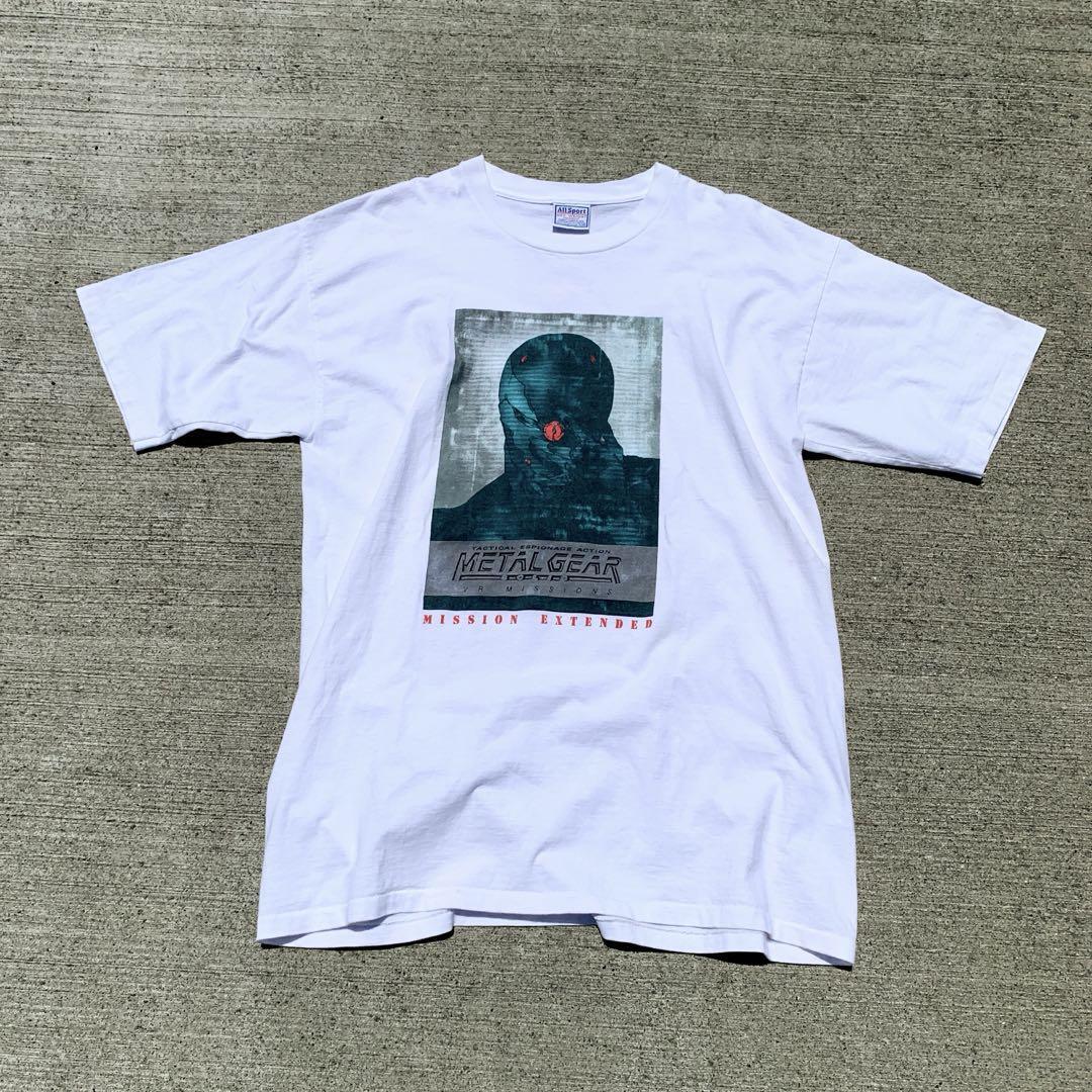 90s Vintage Metal Gear Solid T-shirt White Size XL Game Tee Cyborg 