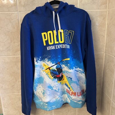 Polo Ralph Lauren Kayak Expedition POLO 67 Blue Hoodie Pullover