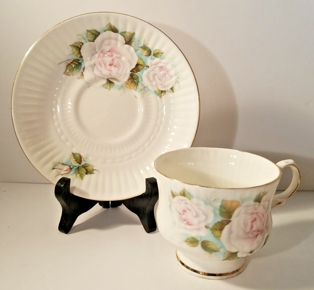Hitkari Bone China Tea Cup Saucer Pink Rose Vintage eBay