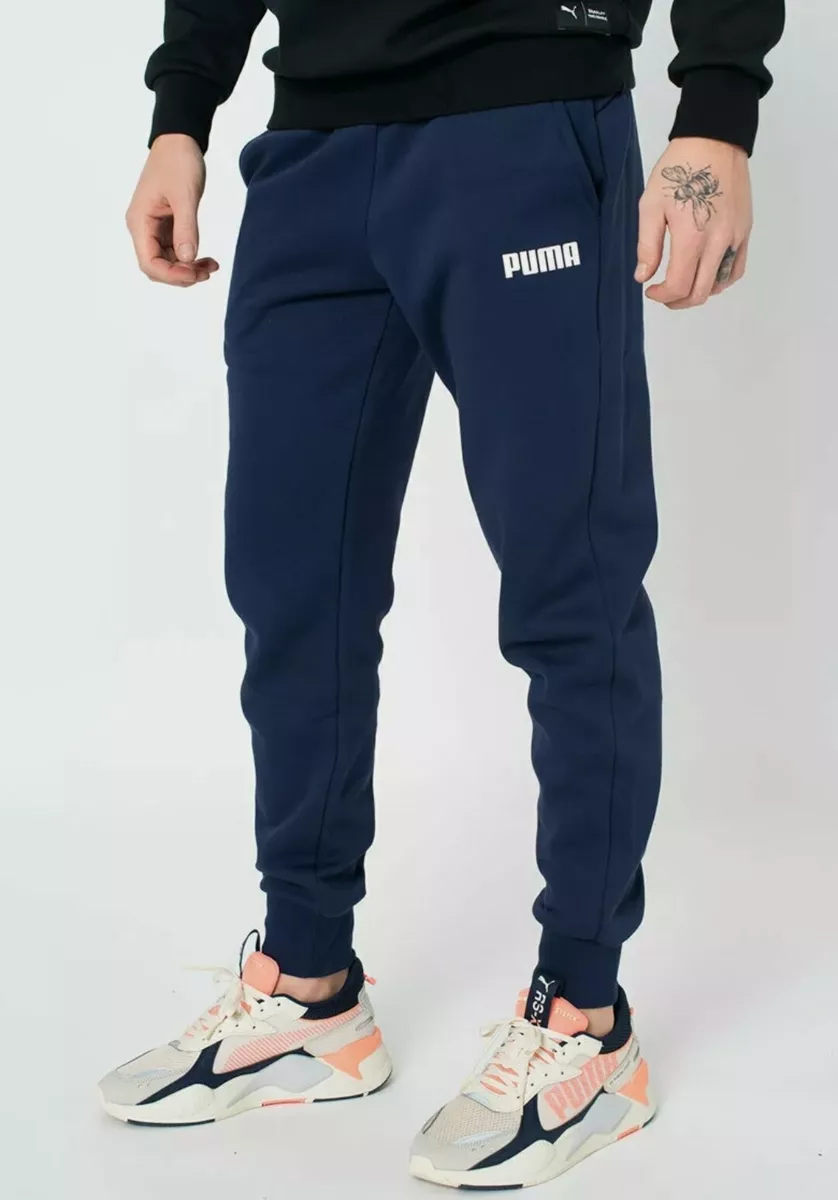 Puma Mens Essential Fleece Navy Pants RRP 40 eBay