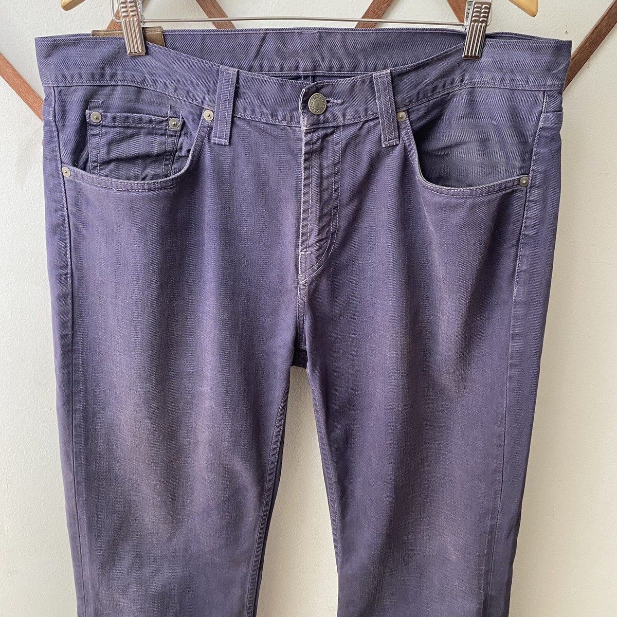 【THE MOZZ】Kane Straight Denim Pants J Brand Kane Slim Straight Jeans In Purple Denim Made In USA