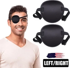 2PCS 3D Adjustable Eye Patches for Left or Right Eyes for Adults and Kids USA