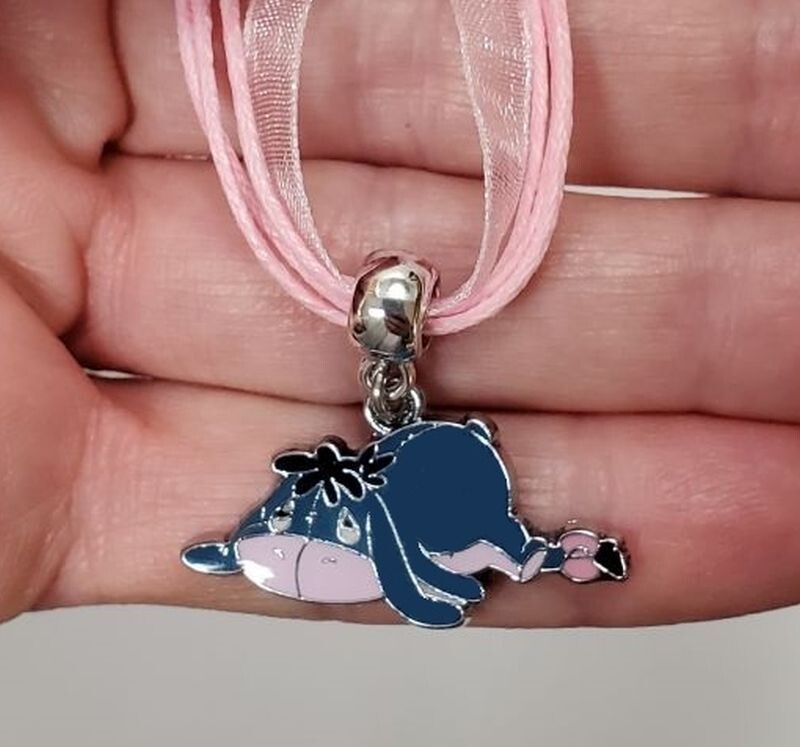EEYORE CHARM NECKLACE AND SLIDER PENDANT KIDS CHILDREN ADULT