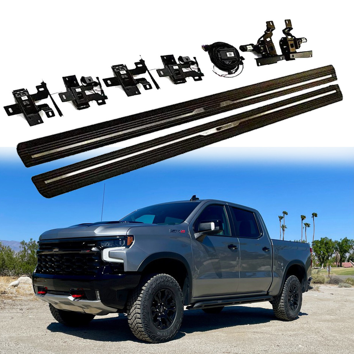 Power Deployable Running Board fits for 2024 2025 Silverado 1500
