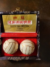 CHINESE HEALTH EXERCISE STRESS BAODING BALLS RELAXATION THERAPY SUN MOON DESIGN