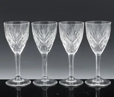 PRICE PER PIECE | c1950s ST LOUIS CHANTILLY CRYSTAL GLASS CLARET WINE GOBLET