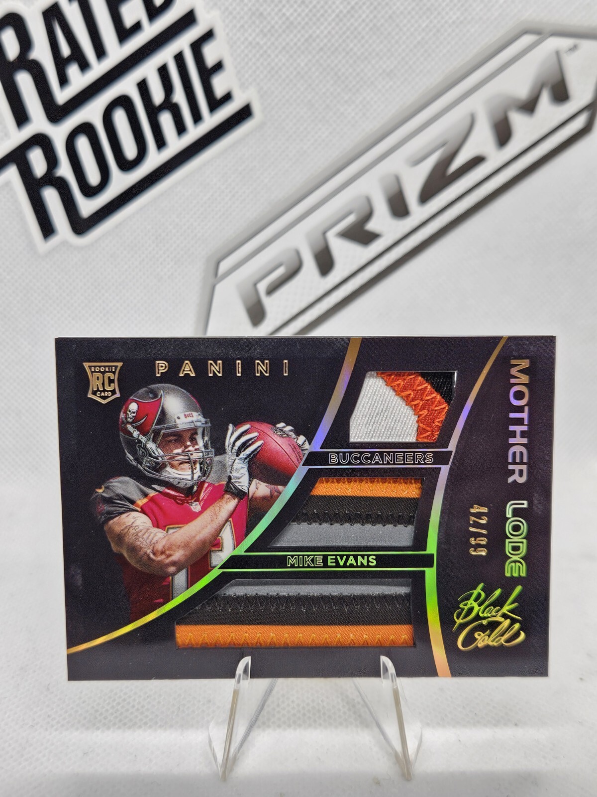Mike Evans Panini Black Gold Mother Lode Triple Jersey #ME Base
