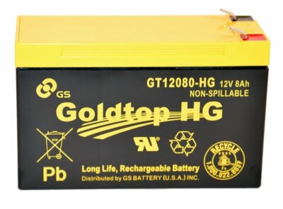 GS Battery GT12080-HG Genuine FiOS OEM Approved Replacement Battery PX12072-HG