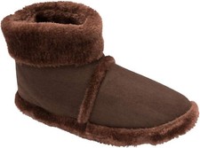Mens Boot Slippers Dunlop Warm Soft Faux Fur Lining Outdoor Sole House Shoes