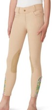 Child's Ovation Endura Knee Patch Tight NEUTRAL BEIGE BREECH BREECHES SMALL 8