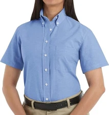 Red Kap Women's Executive Oxford Shirt, Light Blue