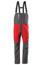 Rapala RR1B-L Rain Bib Grey / Red Fishing Rain Pants / Suspenders - LARGE