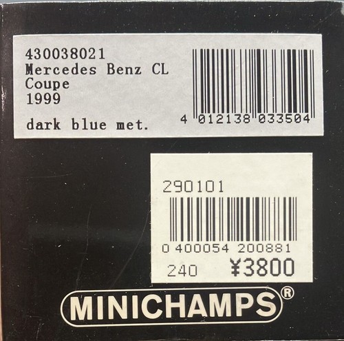 Minichamps 1/43 Mercedes Benz CL Coupe 1999 Dark Blue Metallic 430038021 - Picture 4 of 4