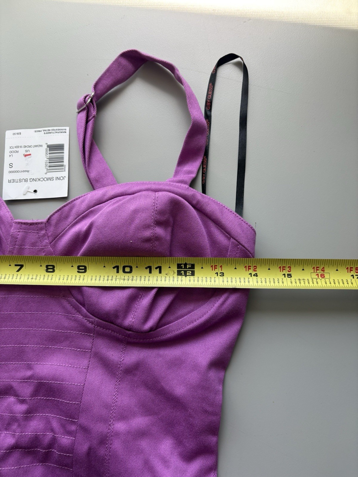 NWT G By Guess Joni Smocking Bustier top wireless camisole Size Small