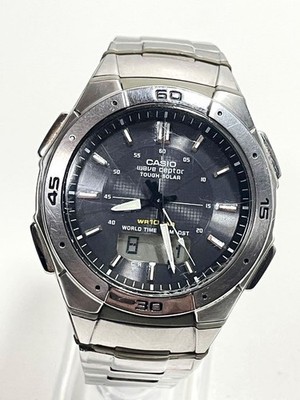 Casio Waveceptor WVA-470 Radio Solar Watch Titanium Band