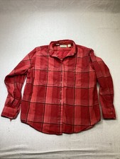 Vintage L.L. Bean Shirt Women’s Size L Flannel Button Down Plaid Made In USA