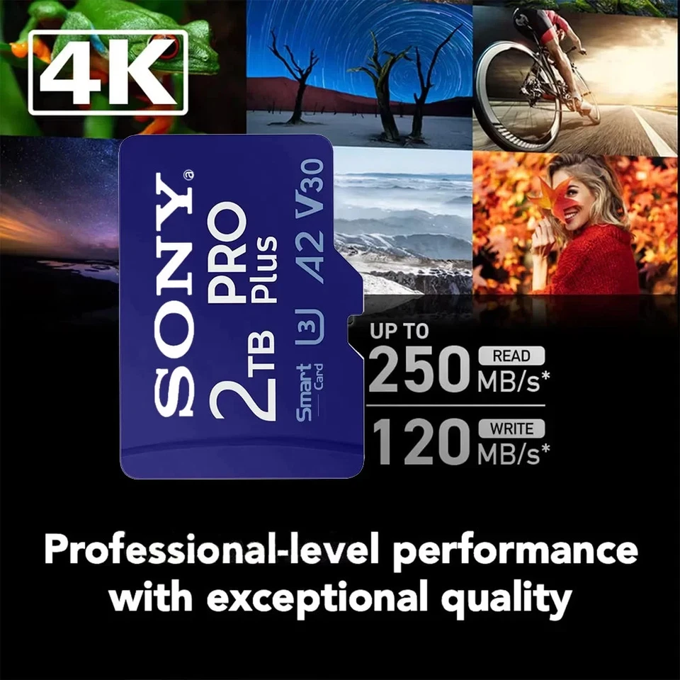 Sony Micro SD Memory Card 2TB 1TB 512GB 256GB 128GB Class 10 Fast High‑Speed - Image 4 of 4