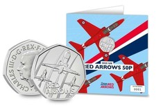 🎄Brand New 2025  BU 50p Coin UK Red Arrows Certified BUNC 50p Display Card