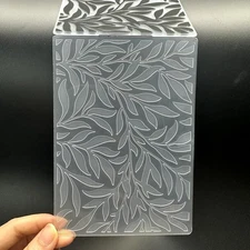 3D Plastic Embossing Folder Template Simple Leaves Texture A6 Size for Card Maki