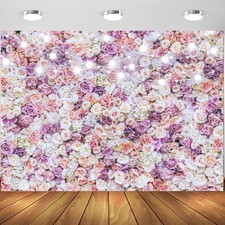 7x5ft Pink Rose Floral Spring Flower Photography Backdrop Valentines Wedding