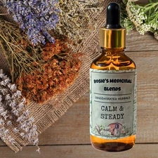 Calm & Steady | Anxiety & Stress Relief | Peace Relaxing Organic Herbal Tincture