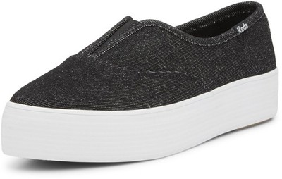 Keds Women's Point Slip On, Black Canvas, 11 Medium 