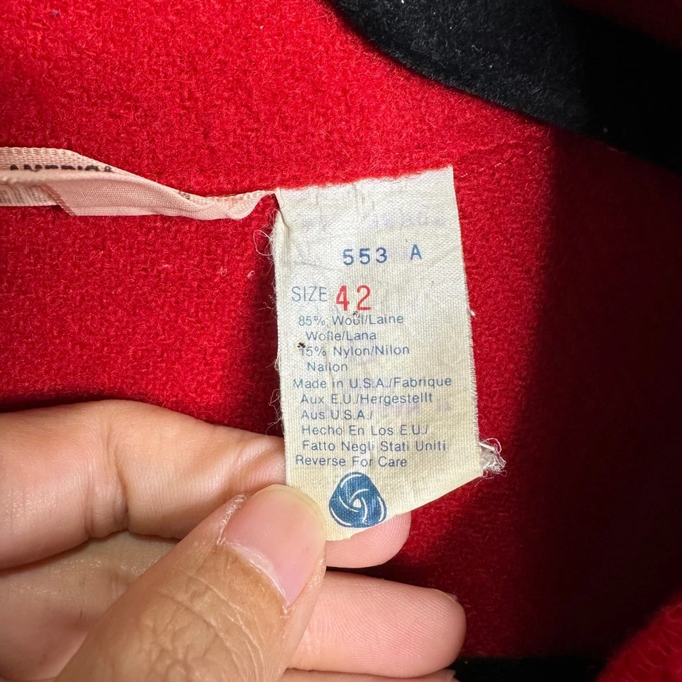 Vintage Boy Scouts of America red wool jacket size XL button front made in USA - Image 4 of 4