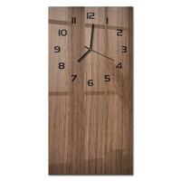 Glasuhr Im Hochformat FüR Schlafzimmer Holz-Hintergrund Schwarze Zeiger 30X60 Cm