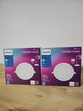 Lot Of 2 Philips Slim Canless 6"Downlight LED Trim Dimmable 1000 Lumens 60W 203