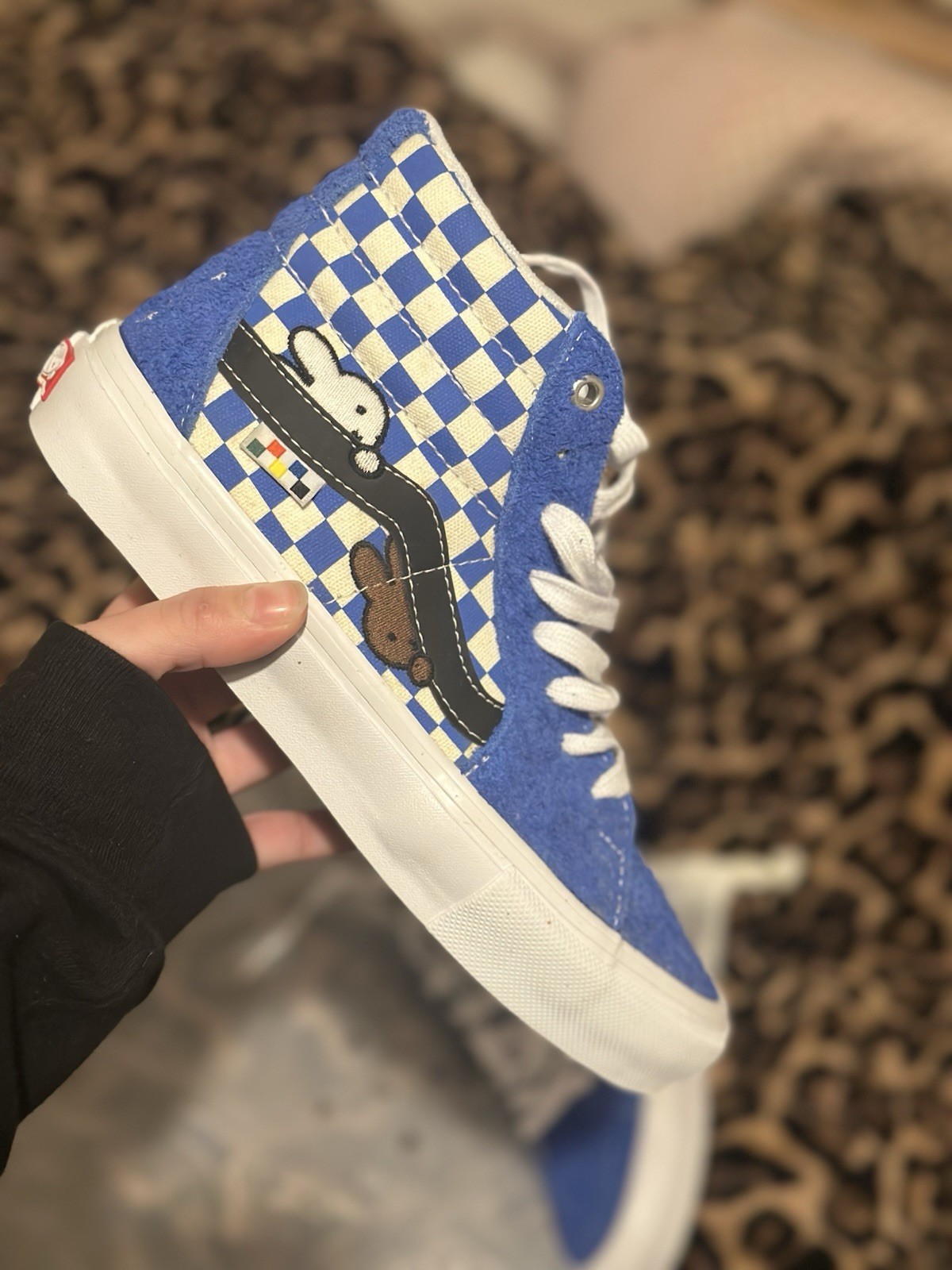 SUPER RARE Miffy x Pop Trading Vans Sk8-Hi Blue size UK6 / US7 image 2