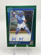 2021 Panini Donruss Keibert Ruiz Green Stars Rated Rookie Auto /75 #RRS-KR