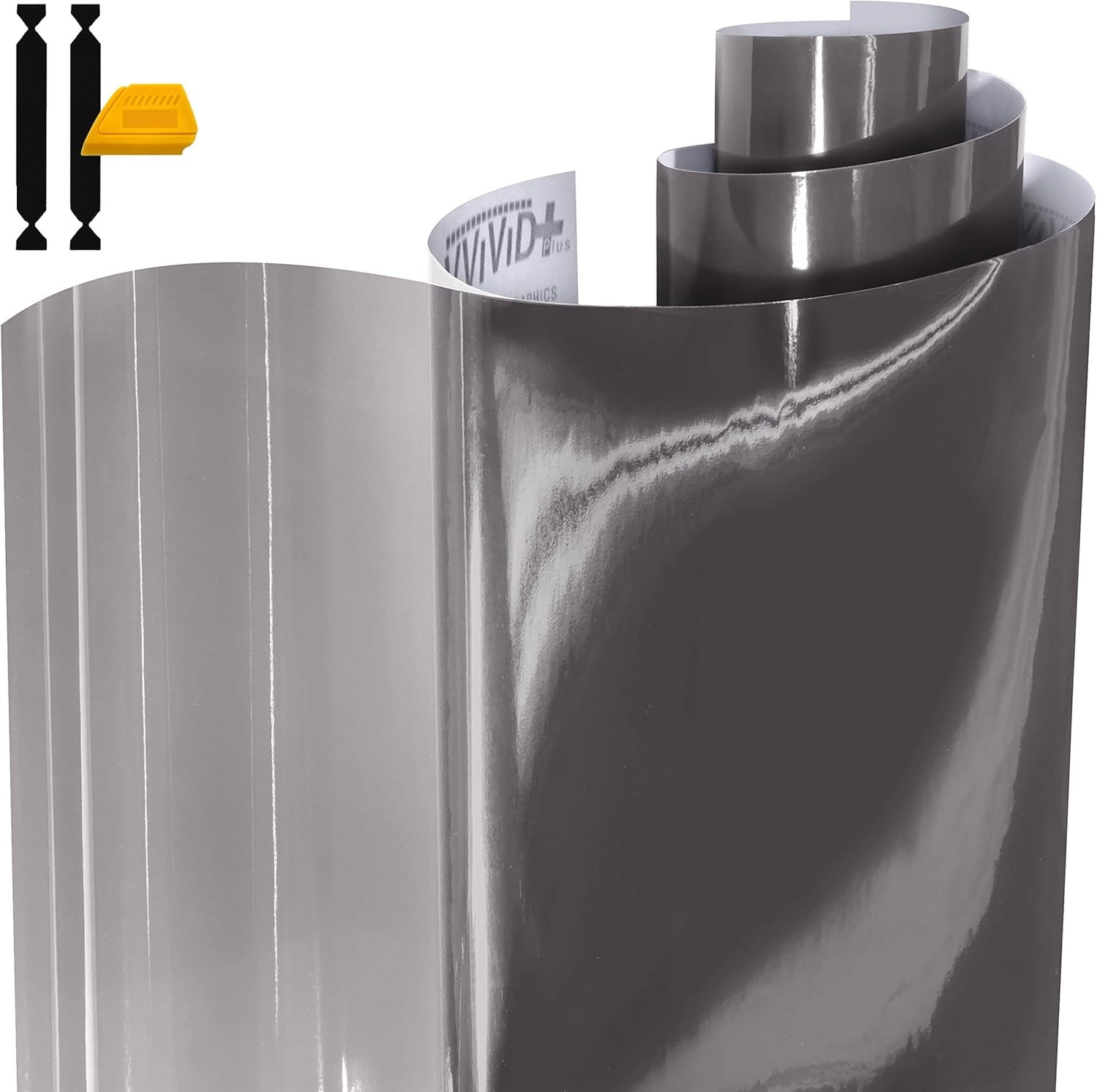 VViViD Air-Tint Extra-Wide Headlight Taillight 16 x 48 + toolkit, Smoke Black