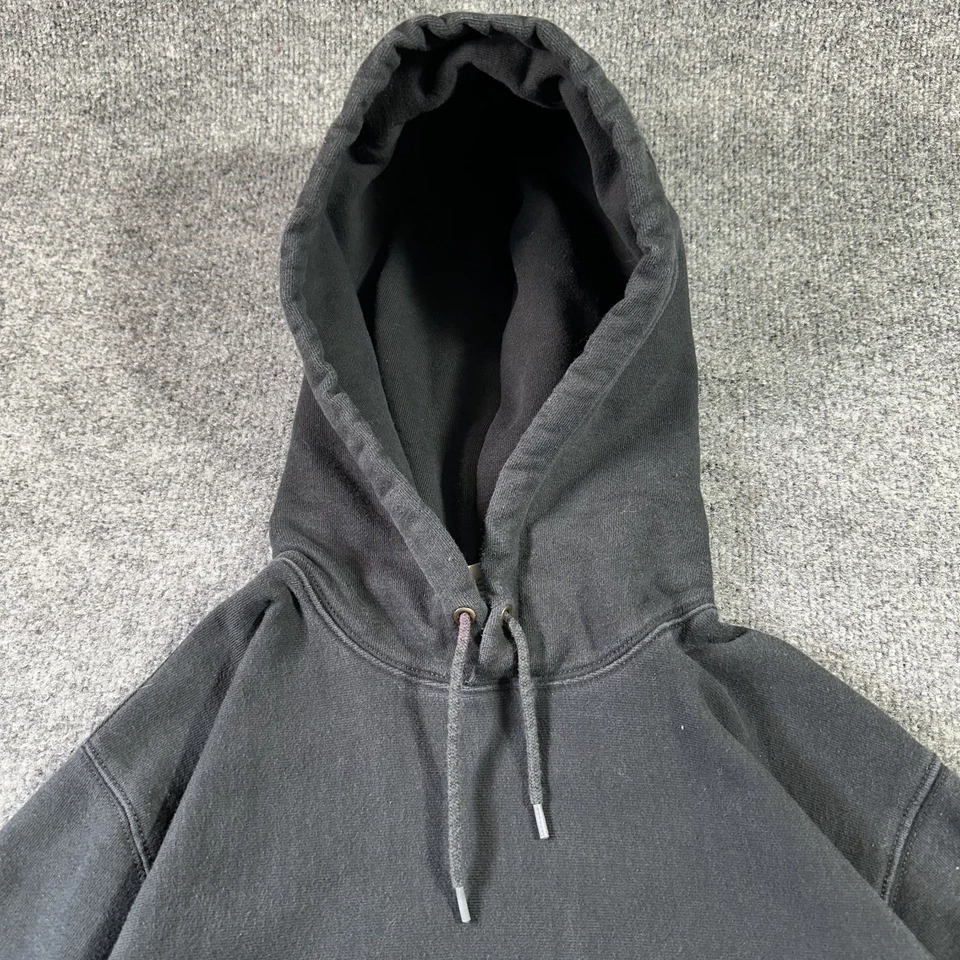 Sudadera con capucha polar J Crew Sportswear Heritage 14 oz para hombre pequeña negra descolorida Foto 2 de 4