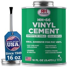 RH HH-66 PVC Vinyl Cement with Brush, Clear Waterproof Adhesive Glue,16 Oz..US