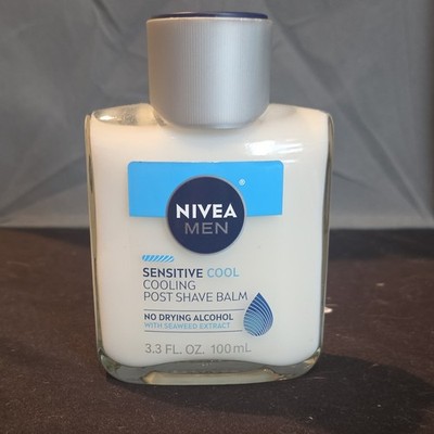 NIVEA MEN Sensitive Cool Aftershave Balm 3.3 fl oz Seaweed No Drying Alcohol