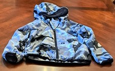Reebok Boy Water Color Drip Design Light Jacket, Black Gray Black, Size 4/4T