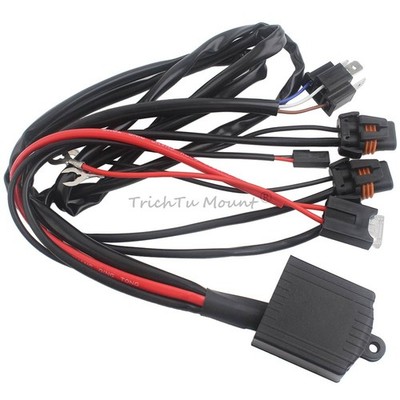 H4 Wiring Harness Hi/Lo Bi-Xenon Controller Relay Wiring Harness 12V 35W 55W