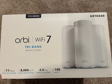 NETGEAR Orbi 770 Series Tri-Band WiFi 7 Mesh Network System RBE773  3 Pack