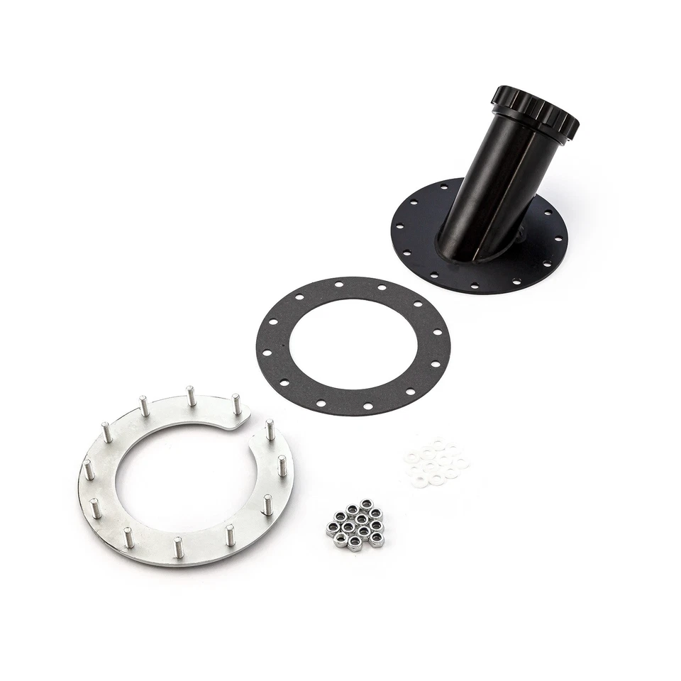 Billet 45 Degree Black Aluminum Fuel Cell Fast Filler Neck Foto 4 de 4