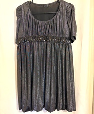 Metallic Gray dress with embellished waist by JF-great for parties