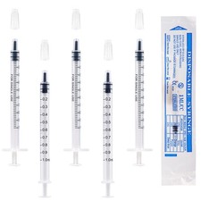 50Pcs 1ml Plastic Syringes With Caps No Needle Colostrum Syringe for Refilling