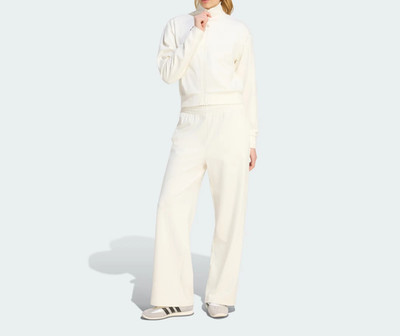 adidas Damen LAZYDAY Comfort Trainingsanzug Off White 2-teilig