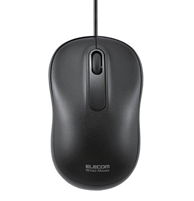 ELECOM Kabelgebundene Maus Medium Größe 3 Tasten Optisch Schwarz M-HC01URBKNEW
