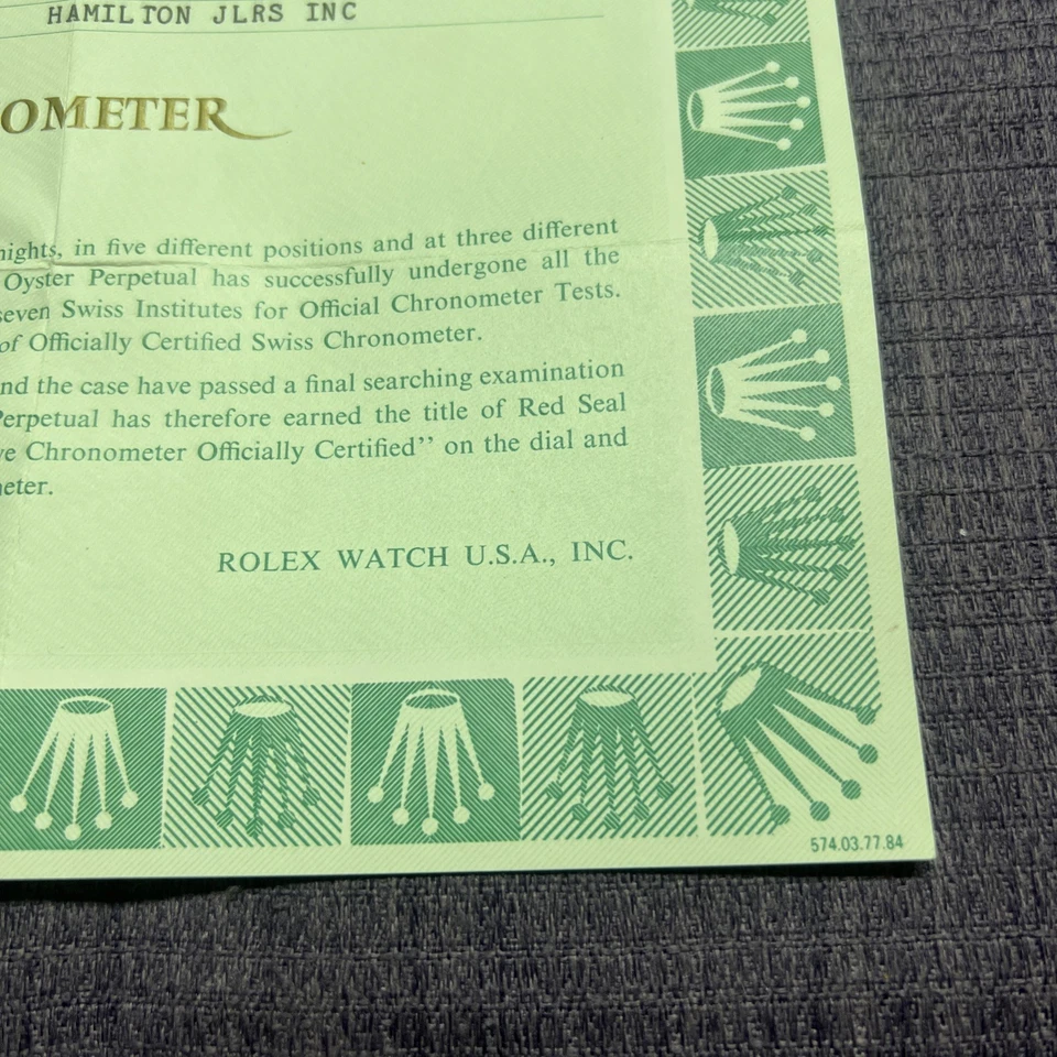 Rolex Certificado Garantía Garantía Rolex Day-Date 18078/761xxxx (B) Foto 3 de 4