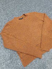 AllSaints Pullover Damen M braun bernstein Alpaka Wollmix Strickpullover Rundhals