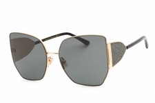 JIMMY CHOO River/S 0RHL IR Sunglasses Gold Black Frame Grey Lenses 61mm