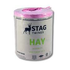Baler Twine Pink Hay 5,000 ft STAG Bale String 3050m Pack of 1 Reel strong